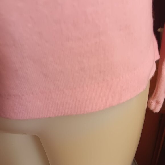 Medium Women's Secretary Top Vintage 70's Challissimo Pink Button-Up Blouse Mom - Picture 6 of 8